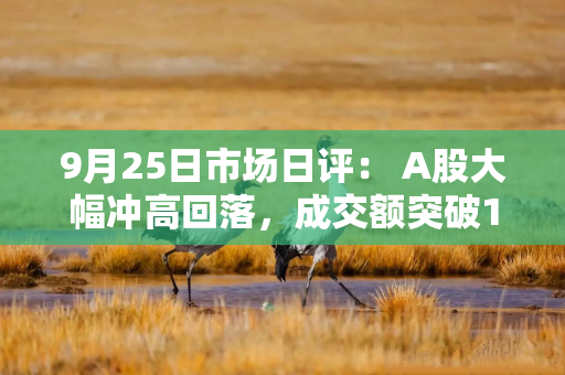 9月25日市场日评： A股大幅冲高回落，成交额突破1万亿