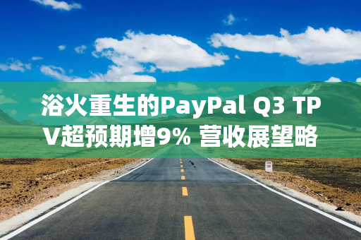 浴火重生的PayPal Q3 TPV超预期增9% 营收展望略逊预期