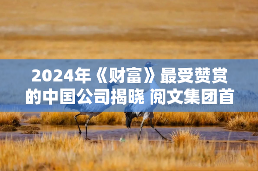 2024年《财富》最受赞赏的中国公司揭晓 阅文集团首次跻身榜单