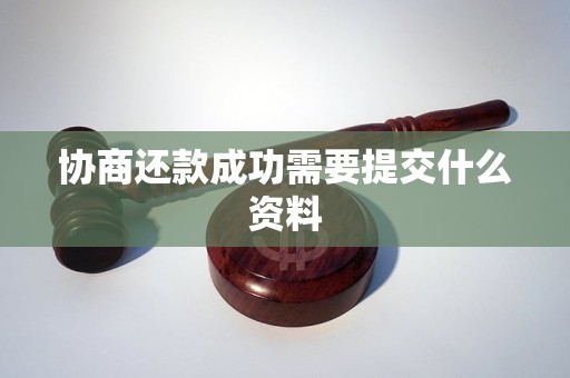 协商还款成功需要提交什么资料