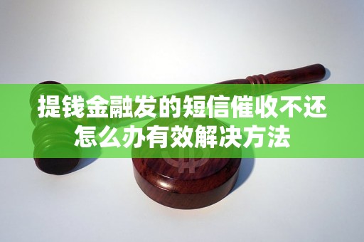 提钱金融发的短信催收不还怎么办有效解决方法