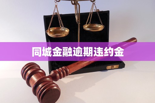 同城金融逾期违约金