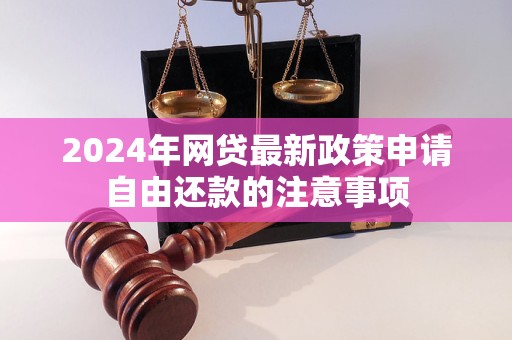 2024年网贷最新政策申请自由还款的注意事项