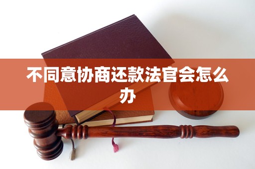 不同意协商还款法官会怎么办