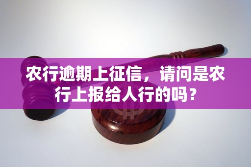 农行逾期上征信，请问是农行上报给人行的吗？