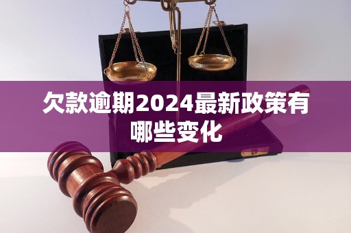 欠款逾期2024最新政策有哪些变化