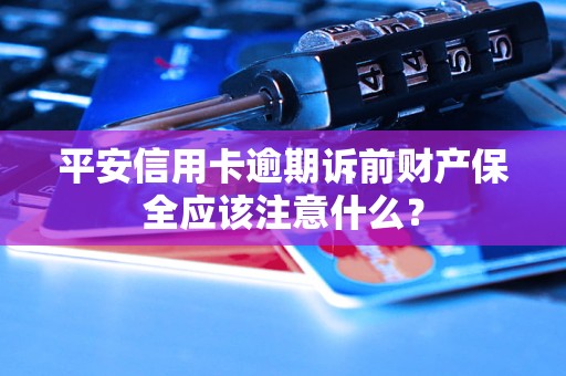 平安信用卡逾期诉前财产保全应该注意什么？