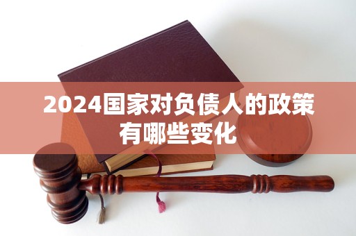 2024国家对负债人的政策有哪些变化