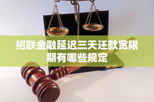 招联金融延迟三天还款宽限期有哪些规定