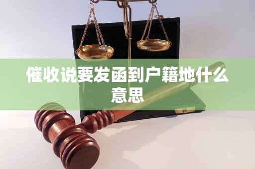 催收说要发函到户籍地什么意思