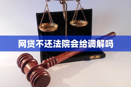 网贷不还法院会给调解吗