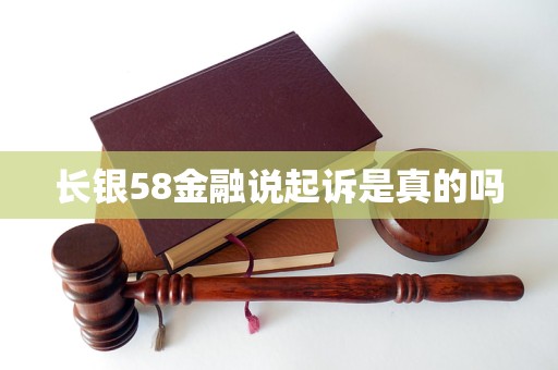 长银58金融说起诉是真的吗