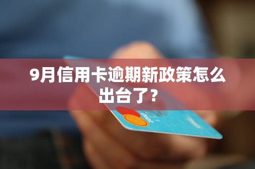 9月信用卡逾期新政策怎么出台了？