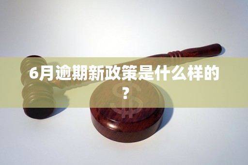 6月逾期新政策是什么样的？