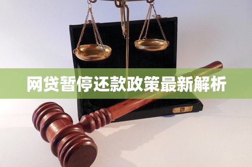 网贷暂停还款政策最新解析