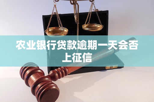 农业银行贷款逾期一天会否上征信