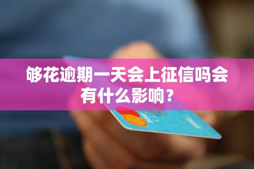 够花逾期一天会上征信吗会有什么影响？