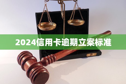 2024信用卡逾期立案标准