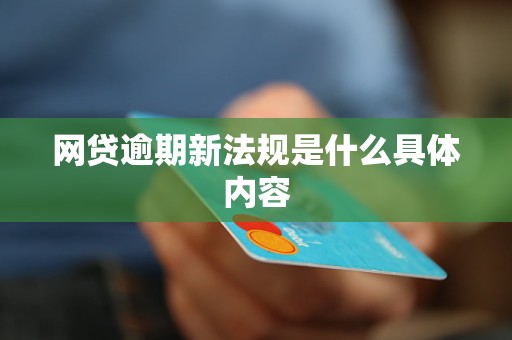 网贷逾期新法规是什么具体内容