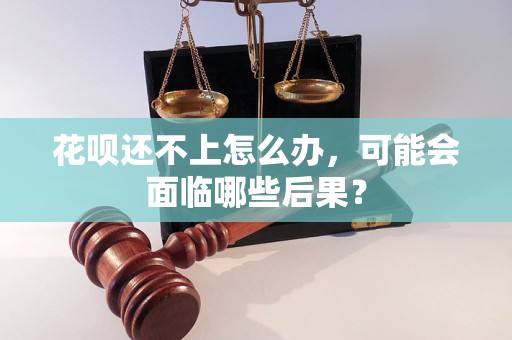 花呗还不上怎么办，可能会面临哪些后果？