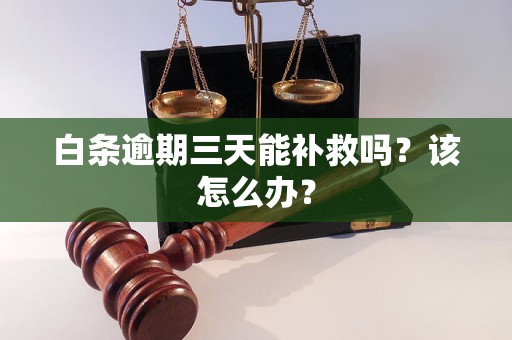 白条逾期三天能补救吗？该怎么办？