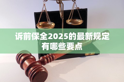 诉前保全2025的最新规定有哪些要点